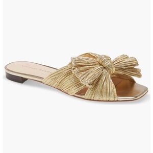 Loeffler Randall Daphne Gold Knotted Mules
